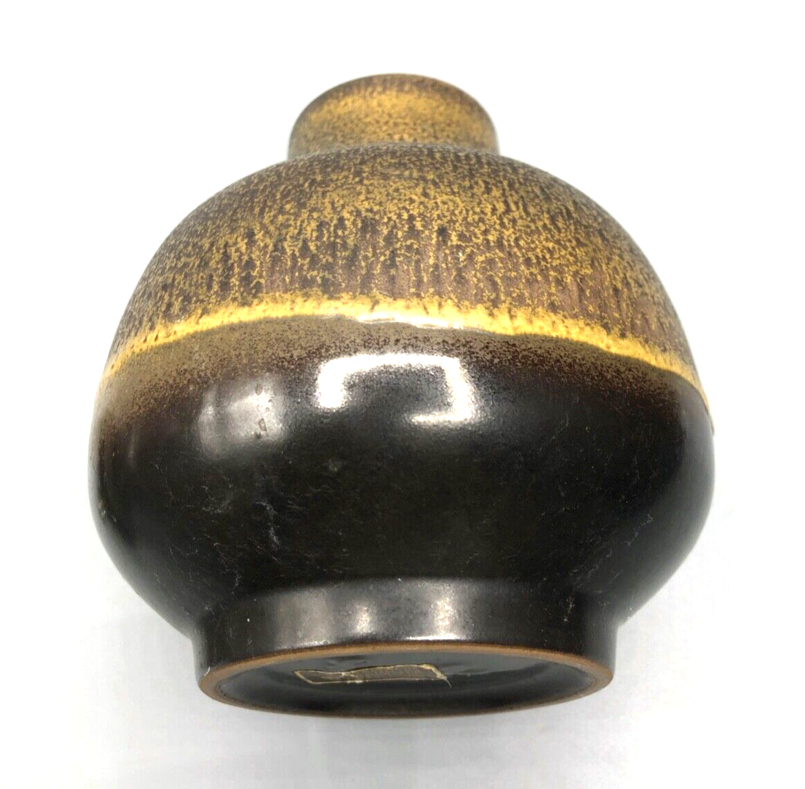 Vintage KARLSRUHER MAJOLIKA Vase Modell 4006 70er Jahre midcentury Erdtöne1