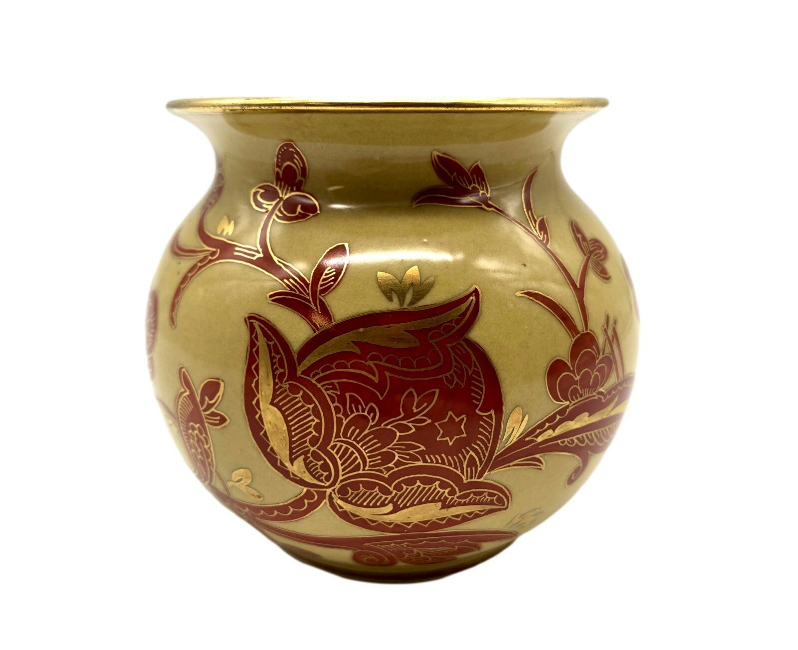 Otto Keitel - Vase - Porzellan - Goldstaffur - signiert - 30er 40er  Jahre4