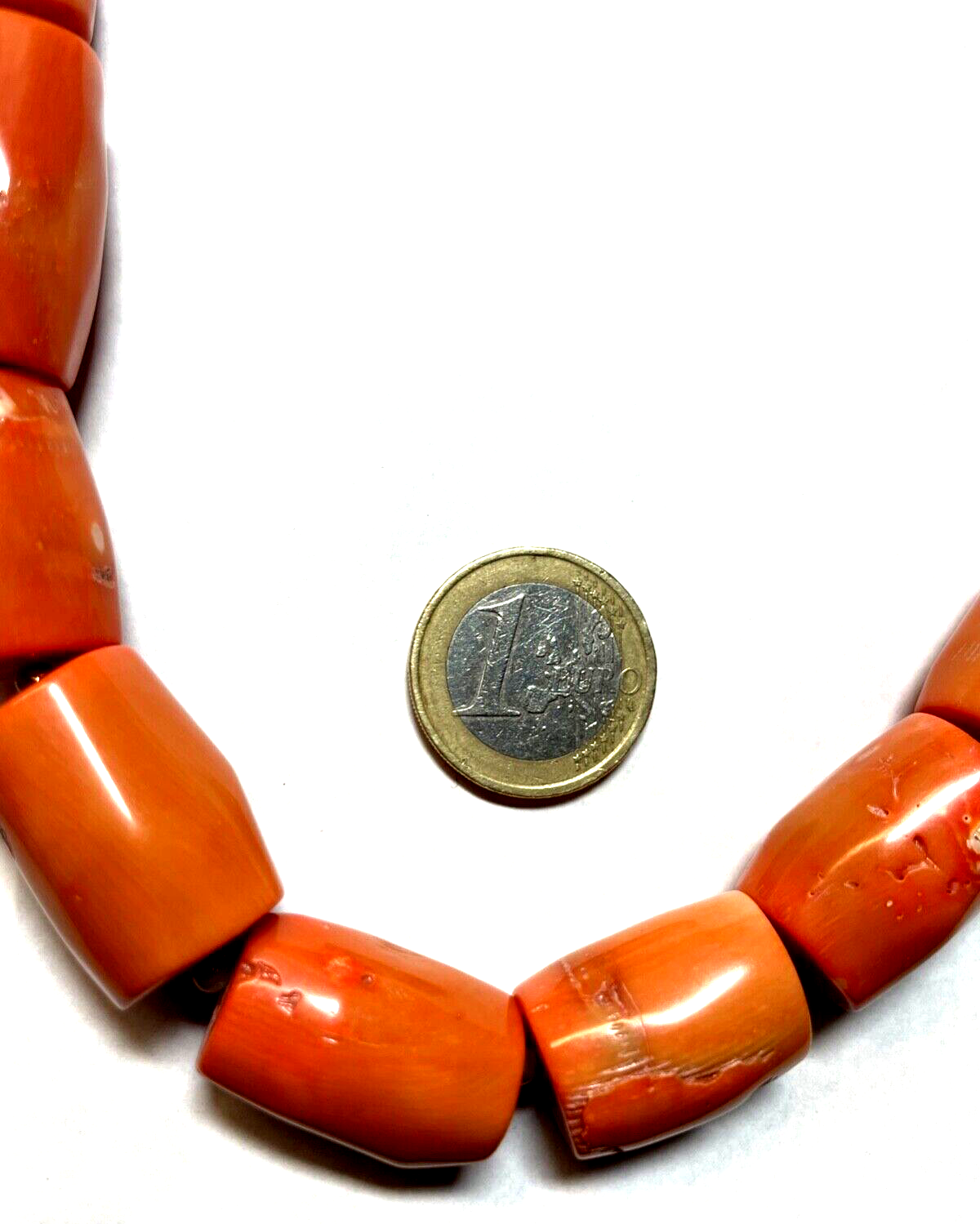 Mega Korallen Kette Statement Kette Koralle Lachs farb. im Verlauf L 70cm4