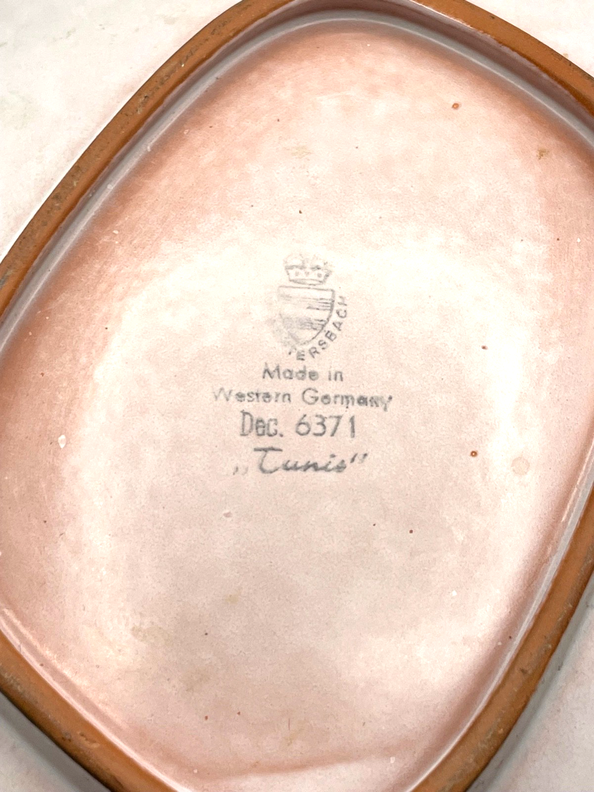 Mid century Wächtersbach Majolika Set Dec. 6371 * TUNIS * Vase + Schale gepflegt6