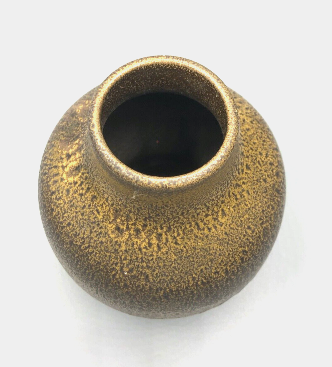 Vintage KARLSRUHER MAJOLIKA Vase Modell 4006 70er Jahre midcentury Erdtöne4