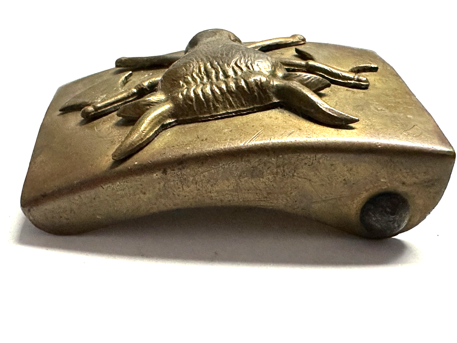 Metzger Zunft Gürtelschnalle um 1900/30 – Messing - Ochsenkopf gekreuzten Beile4