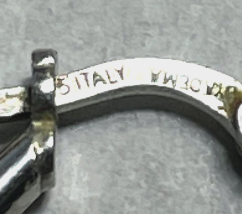925 Silber  Dyadema Italy Creolen Klappcreolen SWZ Perle Halbperle Ø 19 mm gepfl4