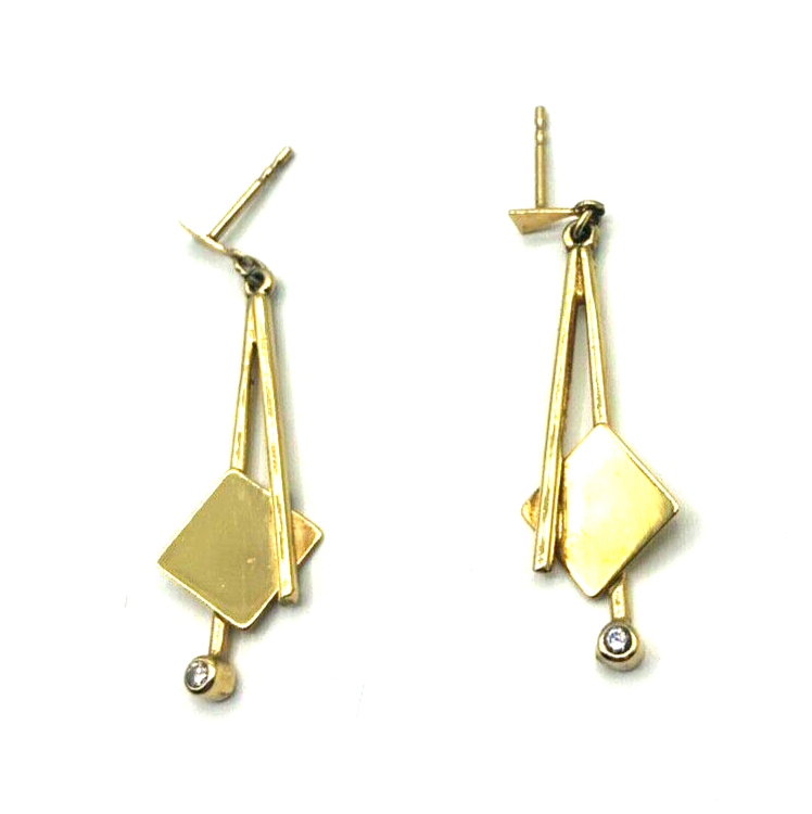 333 Gold 8 K Ohrringe Ohrhänger modern Design ohne Schrauben geprüft Echtgold4