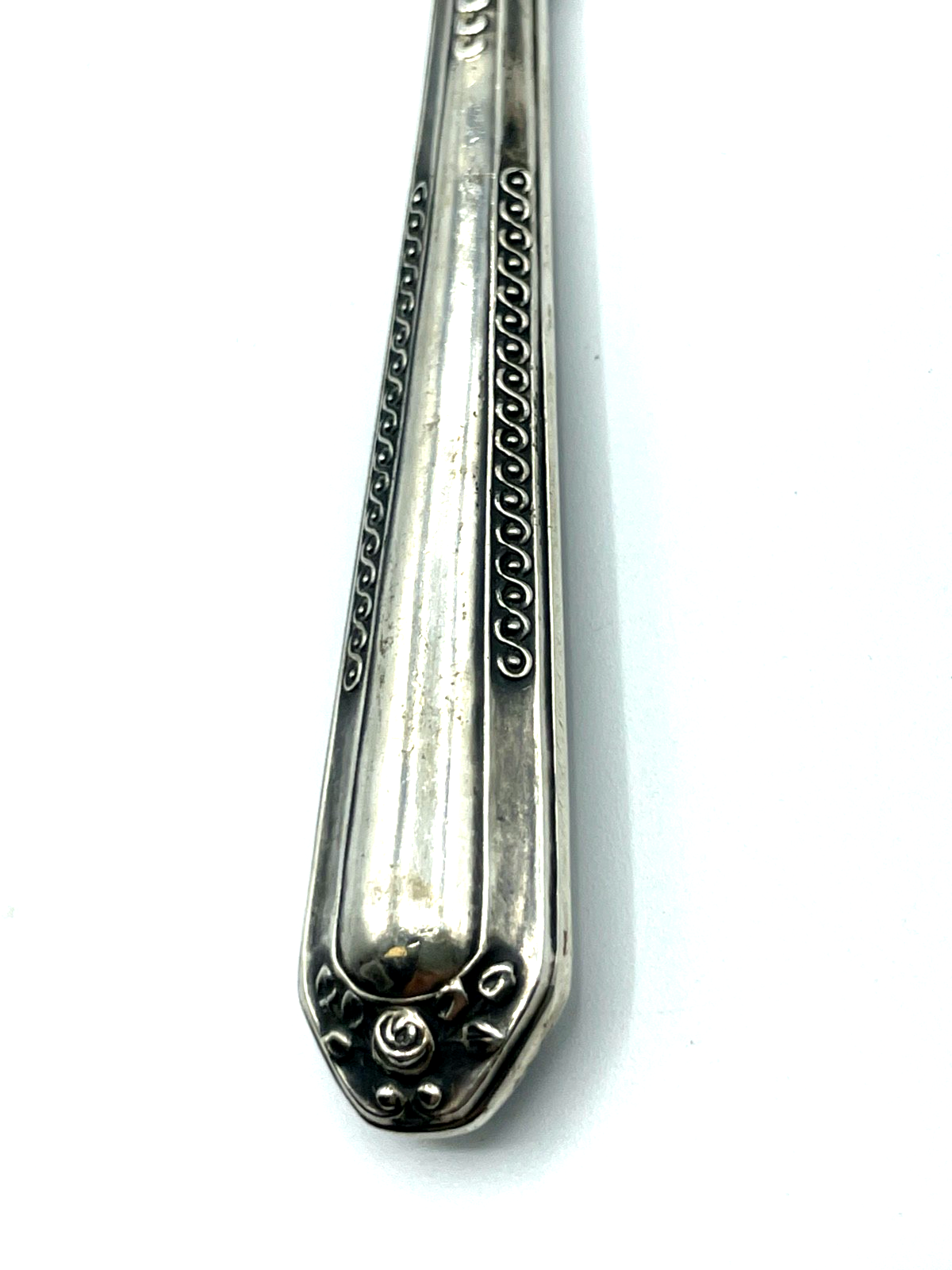 Antik Schuhlöffel Schuhanzieher 800 Silber Griff Stahl Löffel um 1910 L 19 cm4