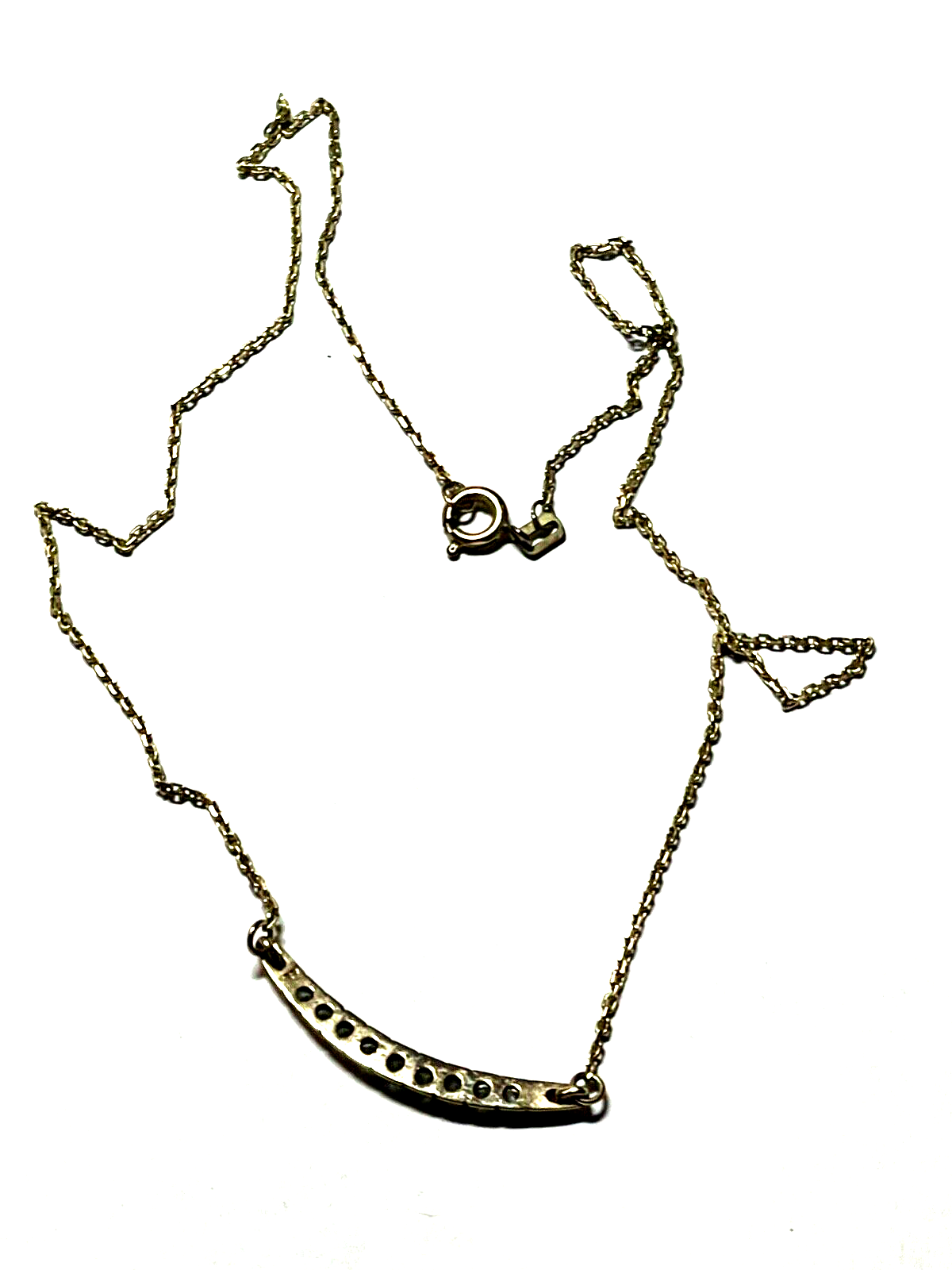 333 Gold 8 K Halskette Collier 9 Weißtopas Juwelier zeitloser Chic L 41 cm6