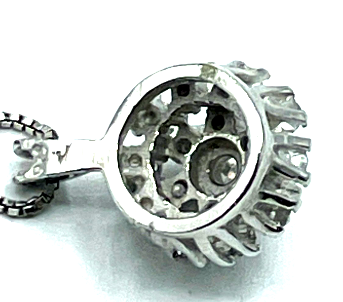 Eleganter Weißtopas Entourage Anhänger an 45 cm Venezianerkette 925 Sterling5