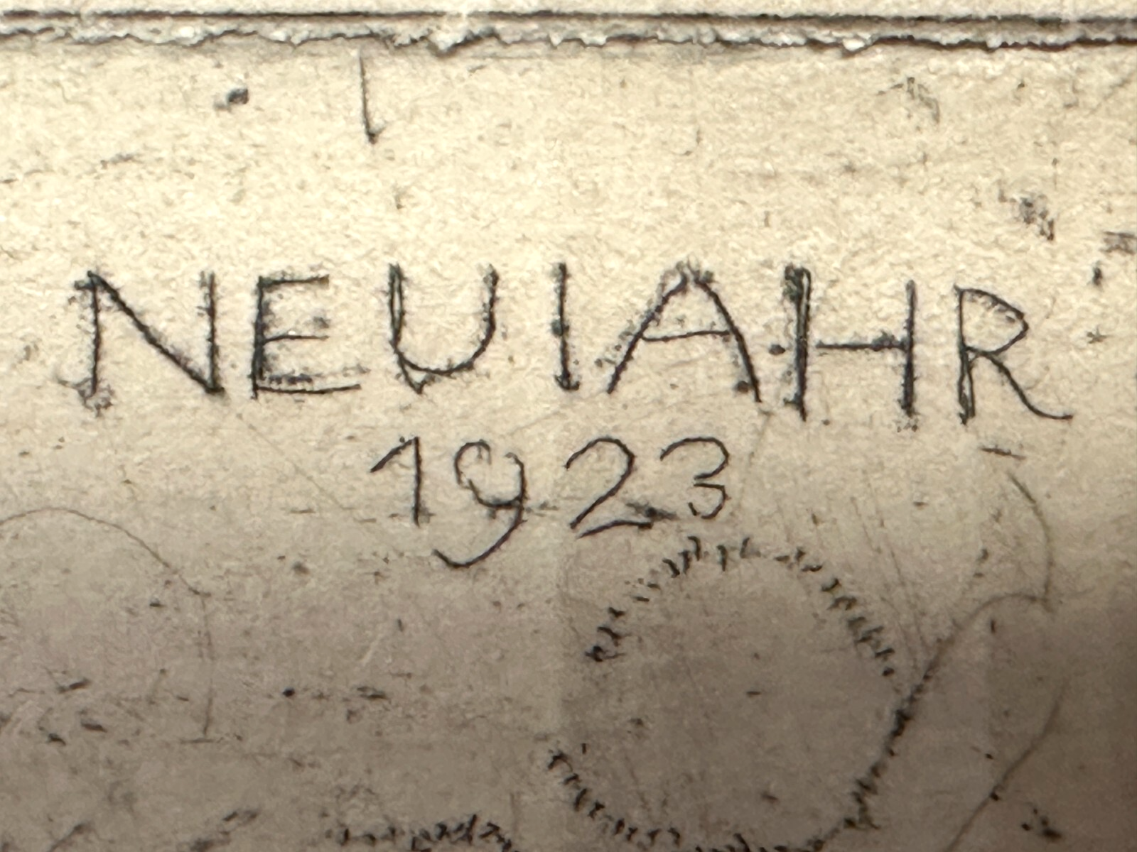 Heinrich Seufferheld 1866-1940 - Radierung 1923 - Neujahr 1923 - signiert7