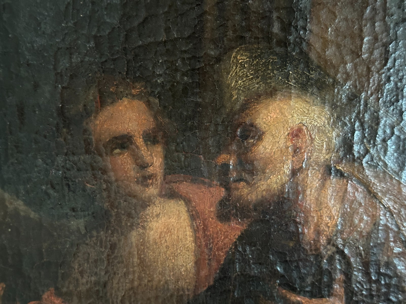 Ölgemälde „Biblische Szene mit Engel Raphael und Tobit?“ – um 18./19. Jh.3
