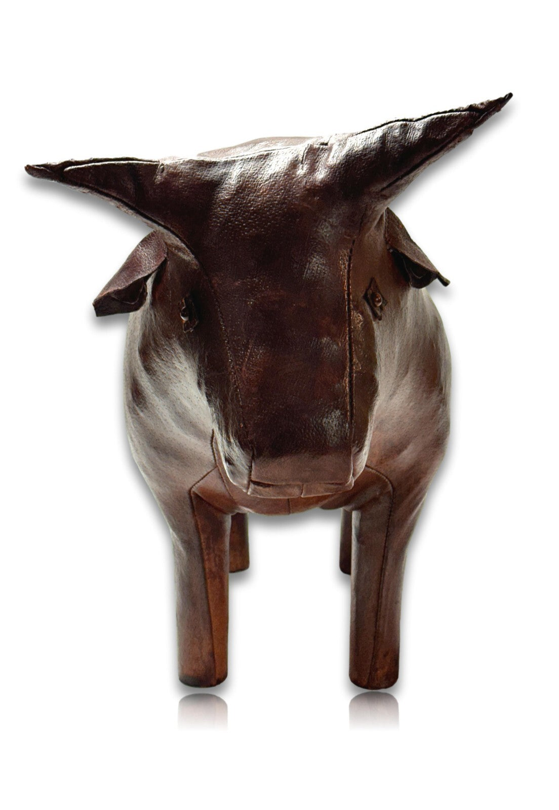Dimitri Omersa - Fußbank Fußhocker - Stier - Leder - Design Möbel - Restauriert7