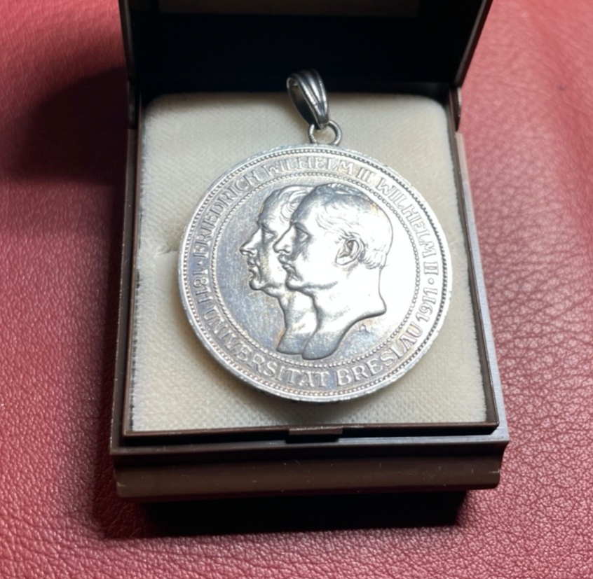 Antik Münzanhänger Silber Deutsches Reich Drei Mark 1911 A Wilhelm II + III0