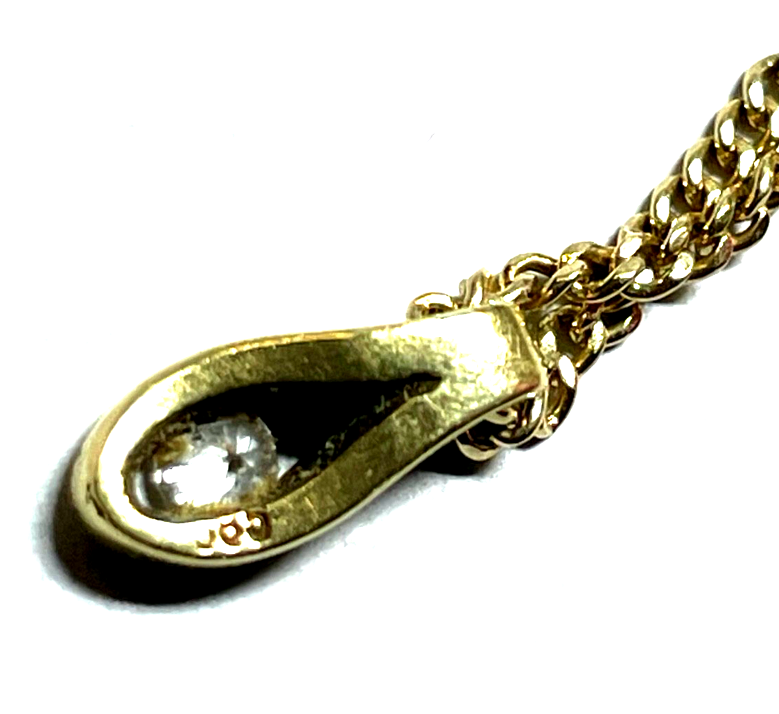 585 Gold 14 K Panzerkette + 0,1 ct Brillant Anhänger solide Juwelier Qualität7