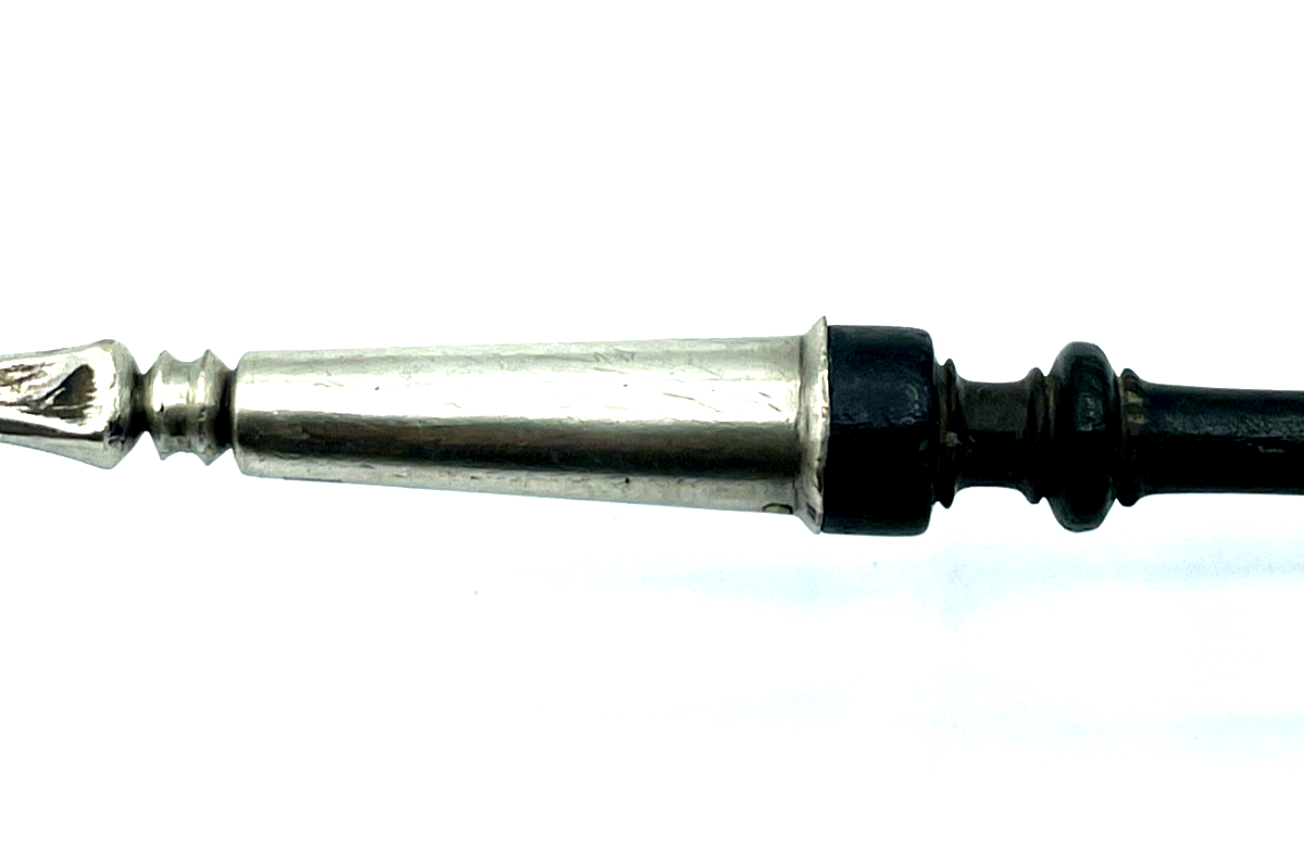 Antik Biedermeier Silber 1 Vorleger Kelle alte Punzen L 43 cm teilvergoldet Holz8