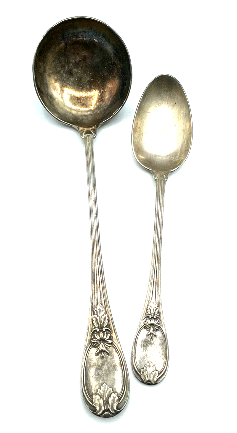 Antik Christofle Vorleger  Löffel + Kelle Muster Malmaison oder Trianon versilb.0