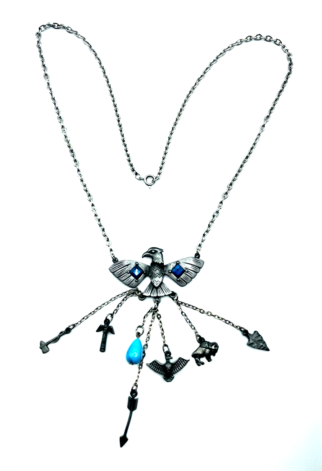 Western Style vintage PARK LANE Halskette attraktive Kette Cowboy Stil L 65 cm3