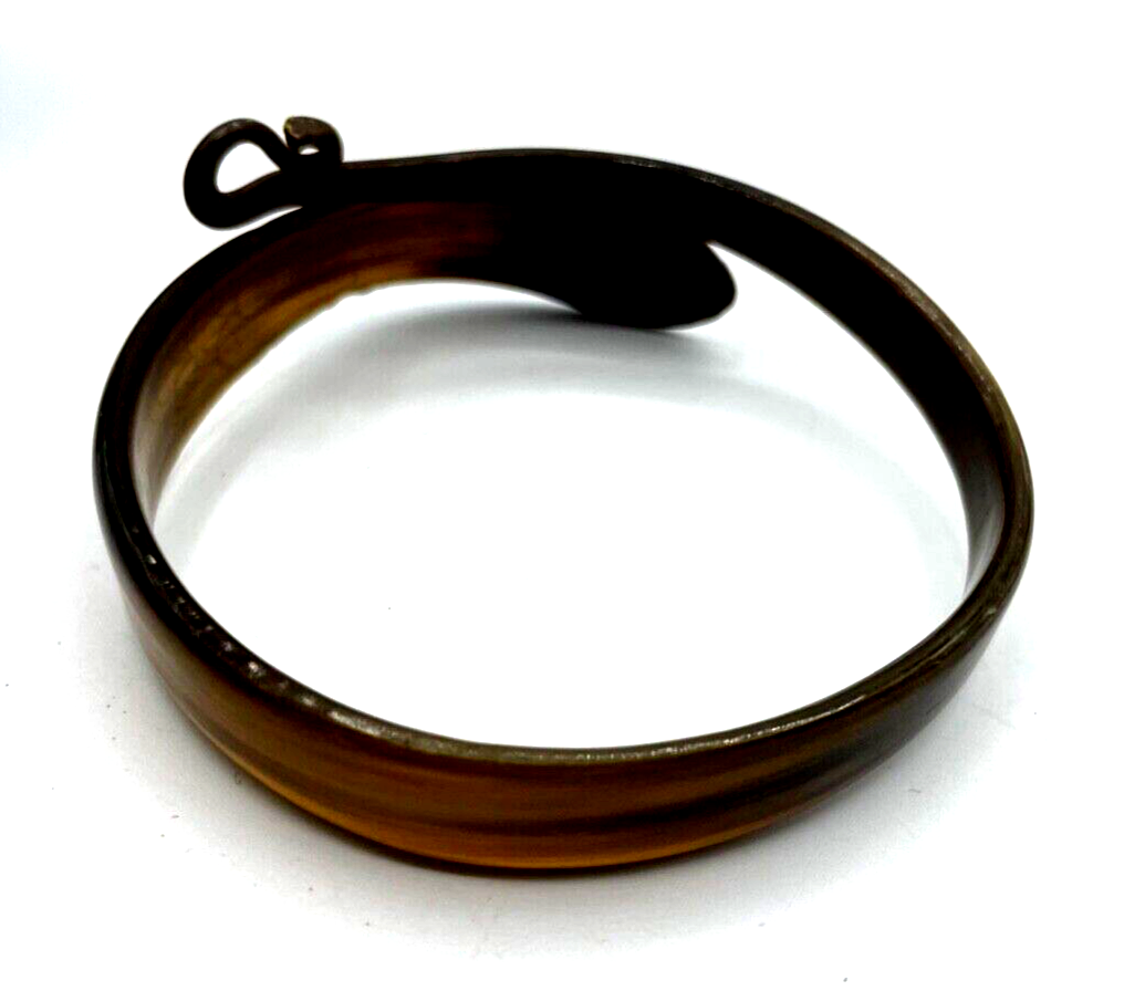 Antik Horn Armreif Schlange Handarbeit unisex sehr gepflegt um 1900-19205