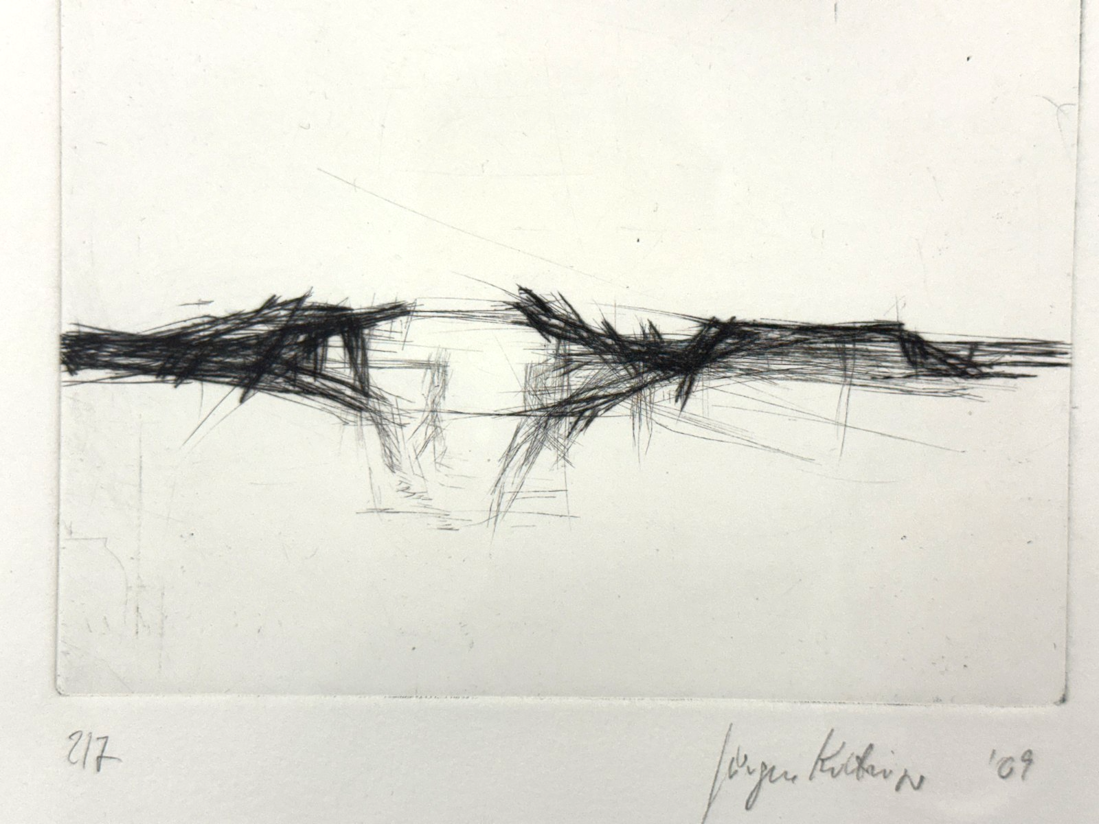 Jürgen Kottsieper - Radierung 2009 - signiert - Nr. 2/7 - expressive Komposition2