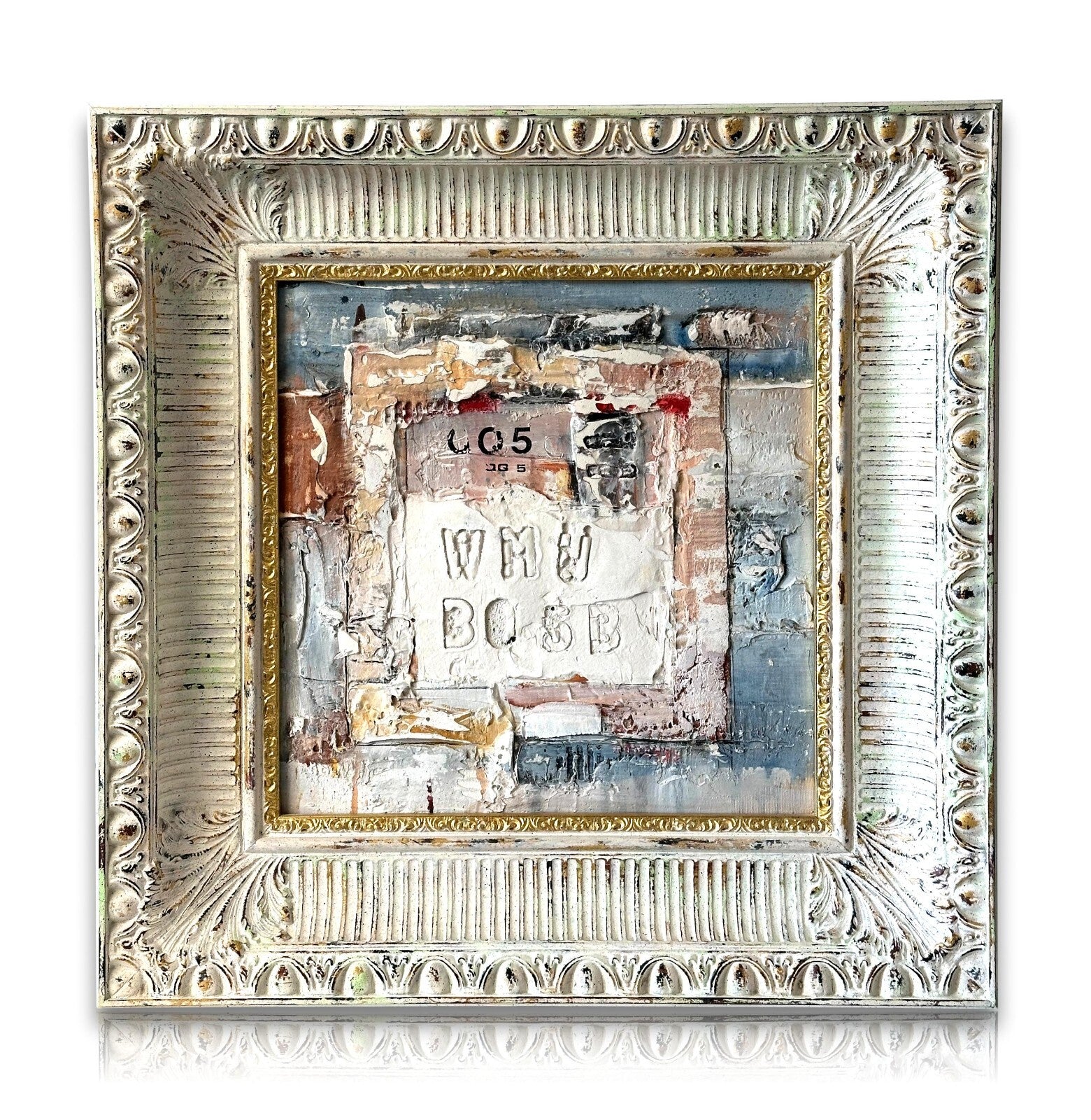 Nikola Zigon - Öl auf Leinwand Collage Mischtechnik - 2004 - gerahmt - signiert0
