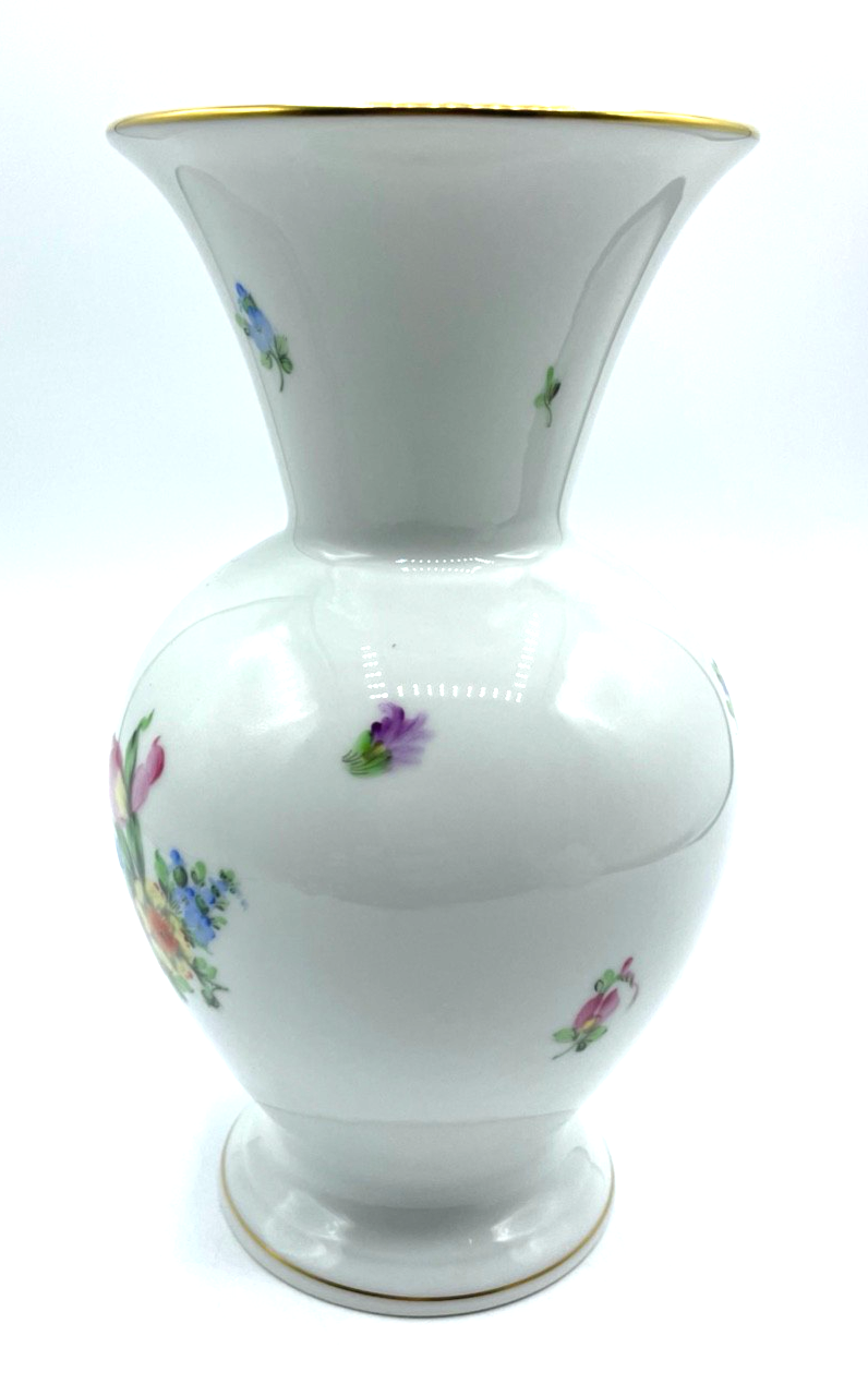 Herend große Porzellan Vase handbemalt  Blumenbukett 1. WAHL H ca. 20,5 cm3