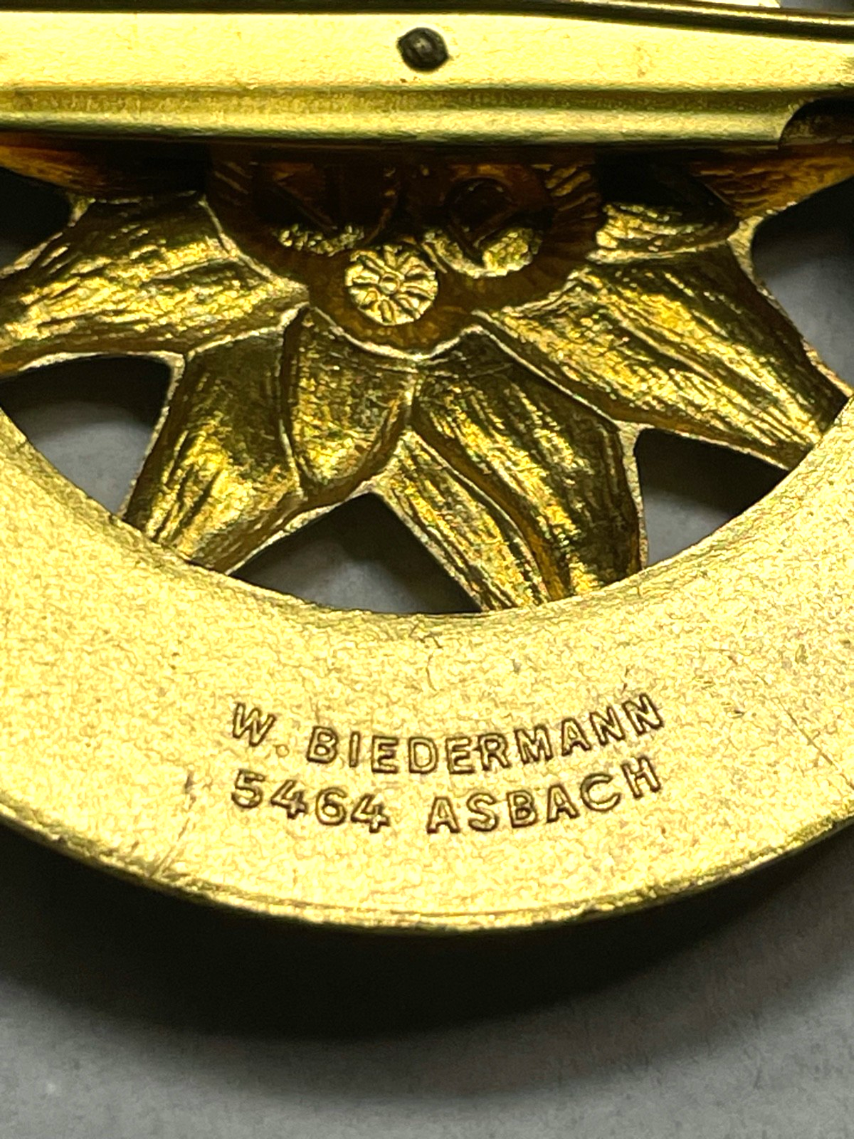 Vintage DAV Deutscher Alpen-Verein vergoldet 70 Jahre Mitglied Ø 45 mm rar!6