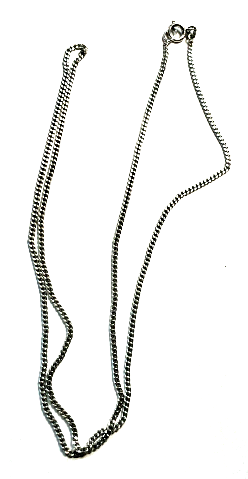 585 Gold 14 K Panzerkette Weißgold L 55 cm B 1,5 mm solide Juwelier Qualität2