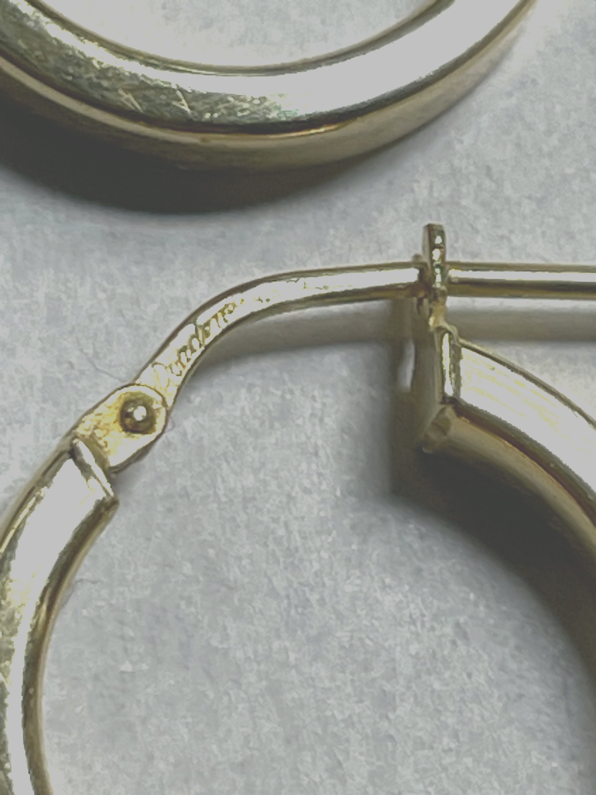 925 Silber vergoldet Dyadema Creolen Klappcreolen Ø 20 mm B 3,5 mm sehr gepfl.4
