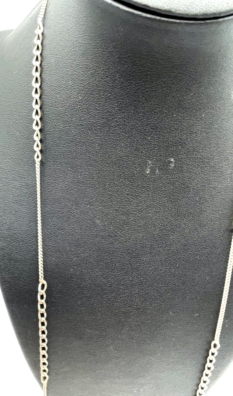 Vintage 925 Silber Halskette Panzerkette 2 fach Panzer Dekor L 74 cm2