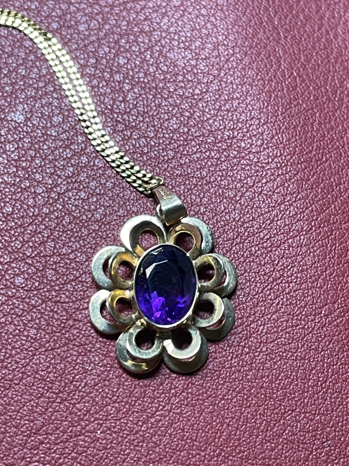 333 Gold 8 K Gelbgold Anhänger TEKA Amethyst  Gelbgold Panzerkette Juwelier9