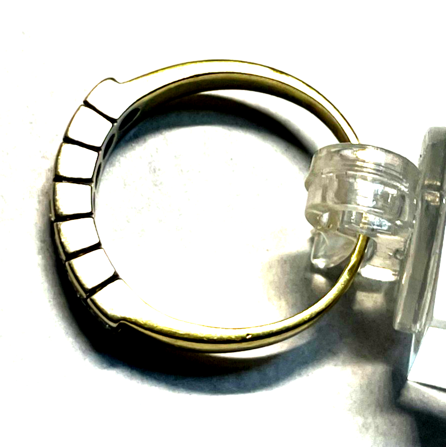 Solider massiver 750 Gold 18 K Ring 7 Brillanten 0,75ct. Ø 20 mm RG 63 Juwelier7