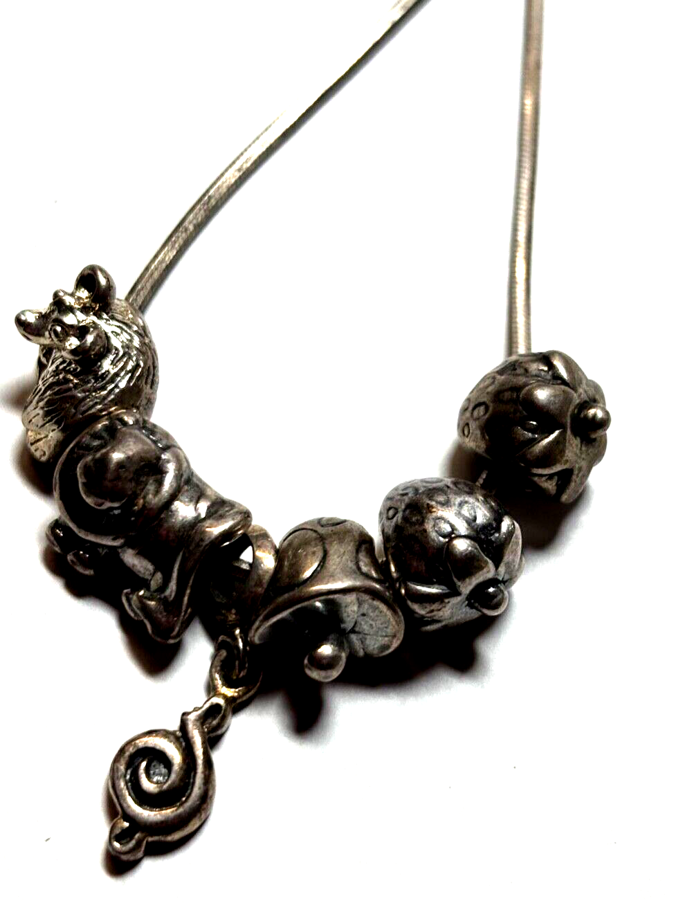 6 verschiedene 925 Silber Beads Charm Anhänger Silberanhänger gemischt neu5