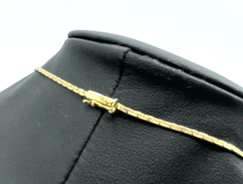 70erJ Collier 925 Silber vergoldet 5 Rubine zeitlos elegant L 40,5 cm gepflegt3