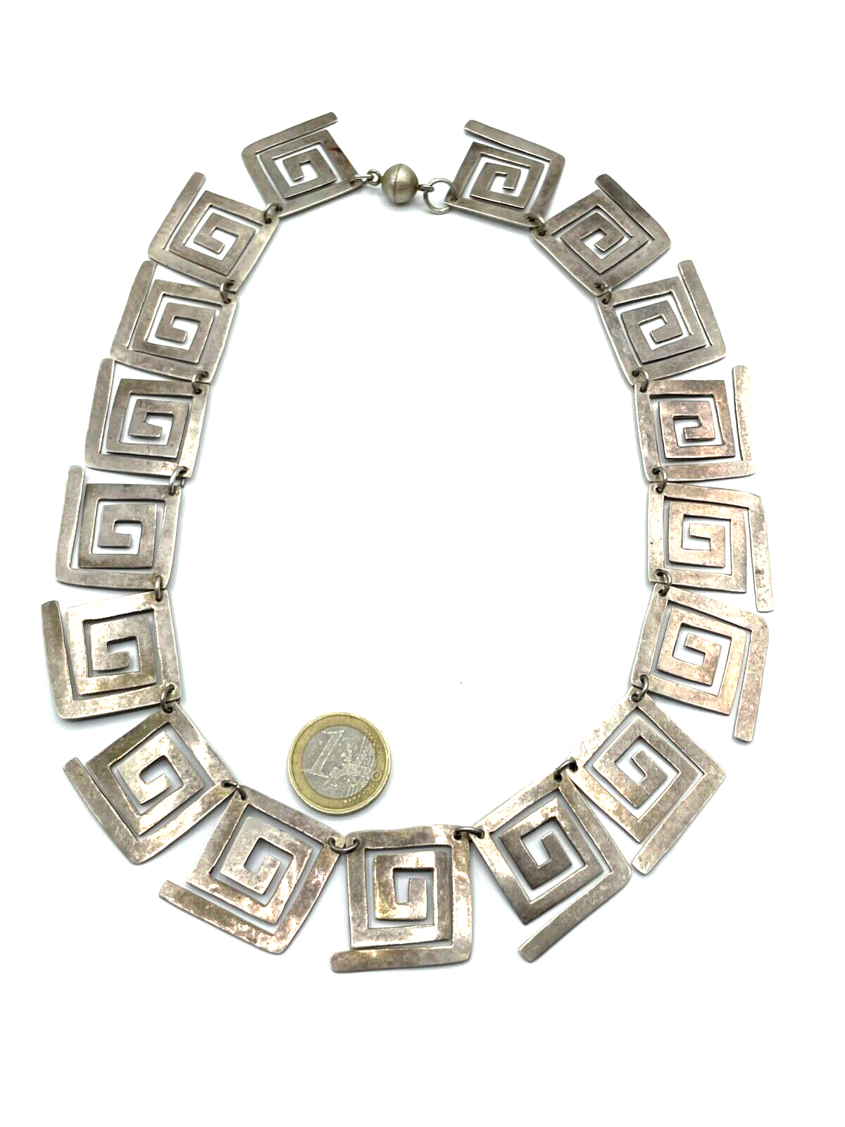 Mega 800 Silber Collier Silberkette Handarbeit Ethno Halskette Statement 84 Gr.7