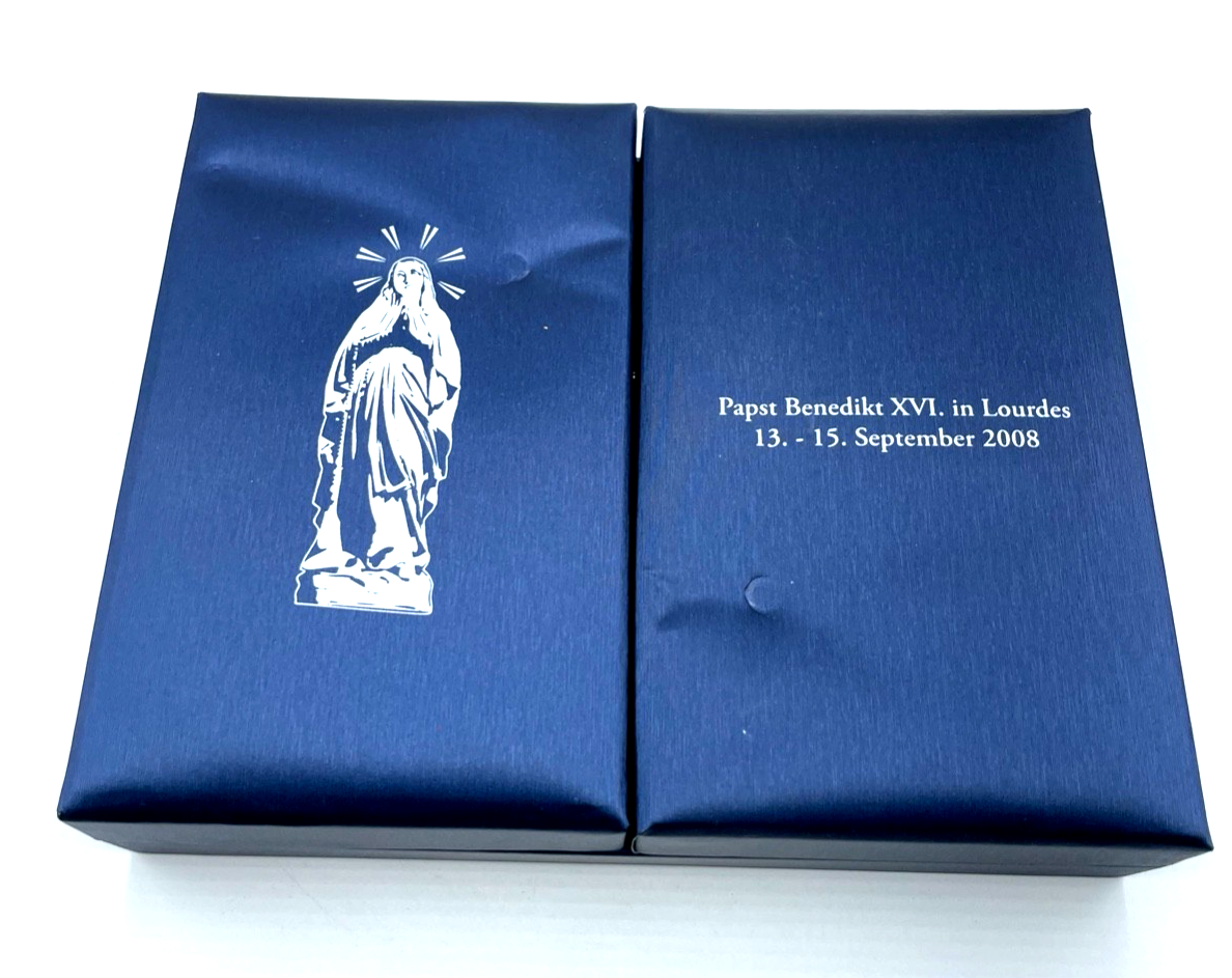 5 Dollar Cook Inseln 25 Gr. Silber Papst Benedikt XVI. in Lourdes 2008 in Box0