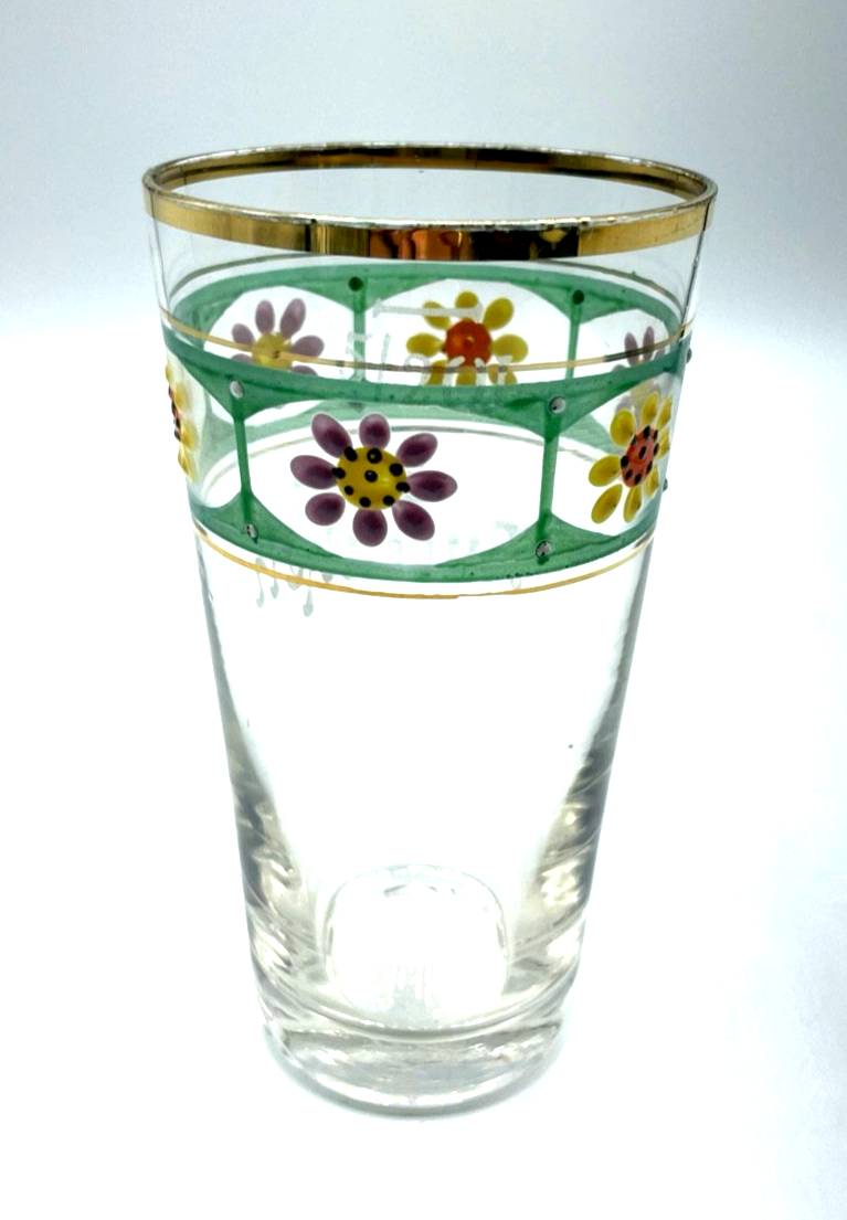 Antik Glas handbemalt Jugendstil Andenkenglas *zum Andenken* 5/20 L Kaltemaille2