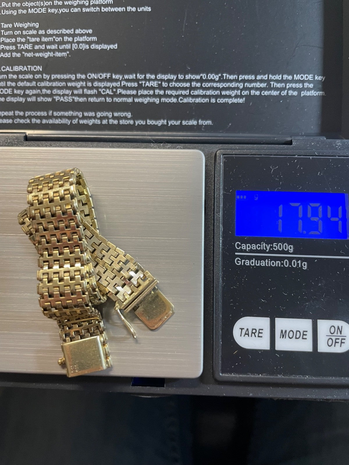 333 Gold 8 K Gelbgold Armband Teppicharmband L 19,5 cm B 12 mm sehr gepflegt4