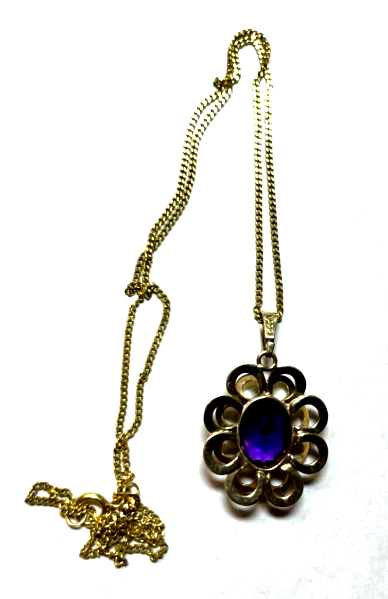 333 Gold 8 K Gelbgold Anhänger TEKA Amethyst  Gelbgold Panzerkette Juwelier2