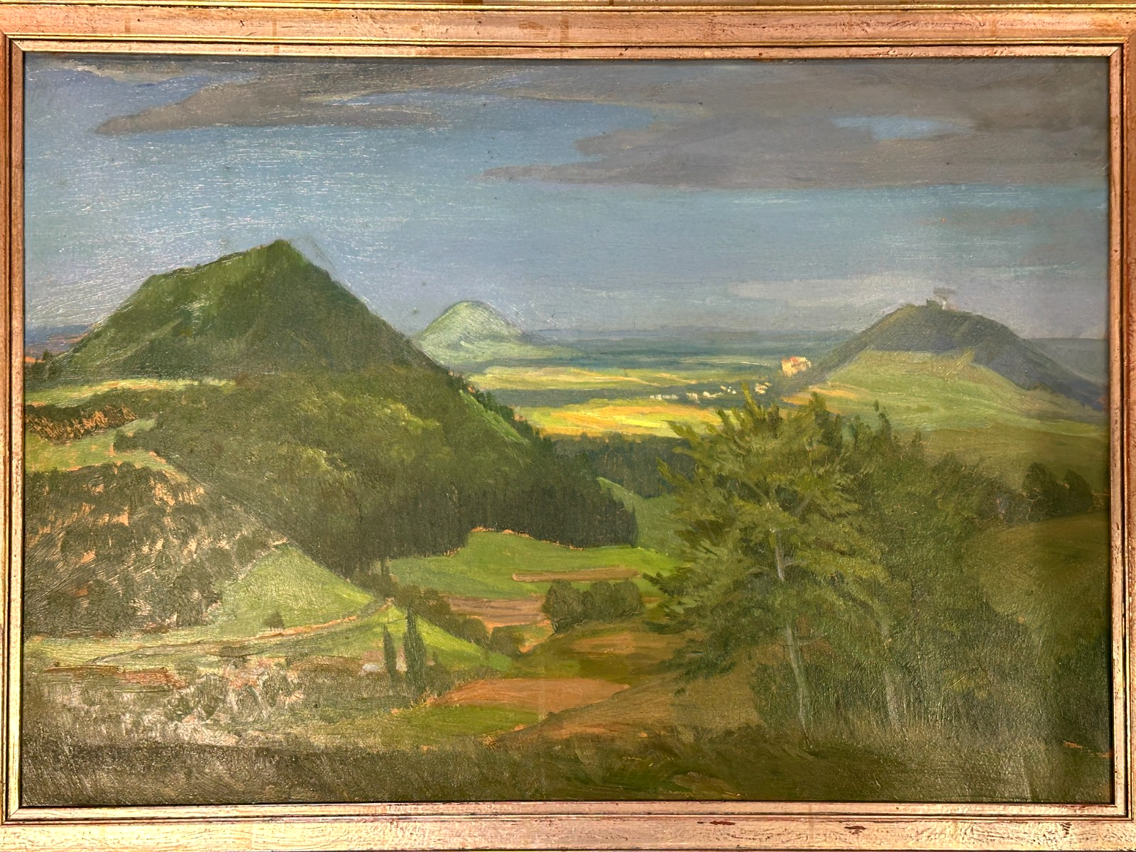 Eugen Krauss (1881–1962) – Kaiserberge Hohenstaufen Rechberg Stuifen - Öl auf Pl1