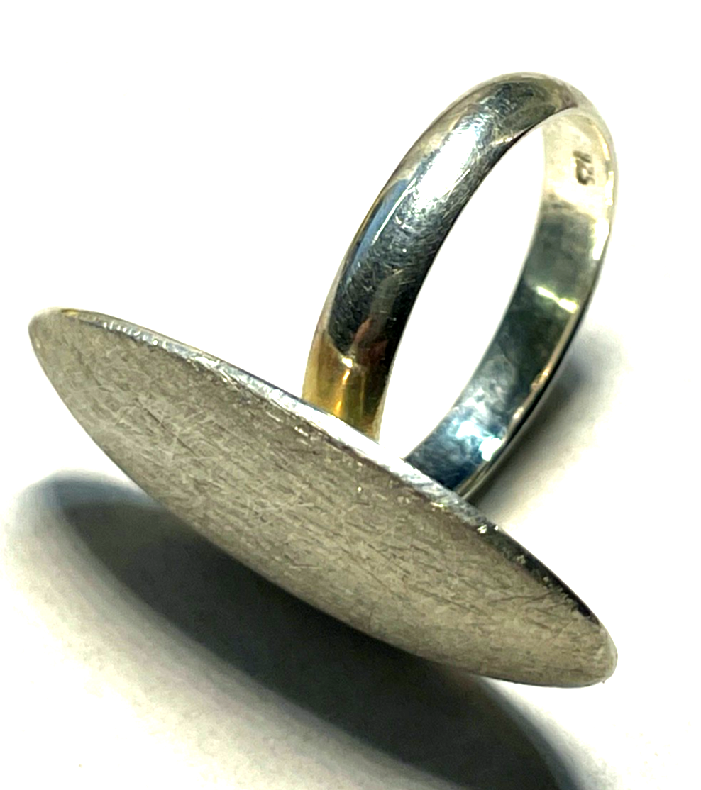 Modernes Design 925 Silber Ring gebürstete Oberfläche RG 58 Ø 18,4 mm gepflegt6
