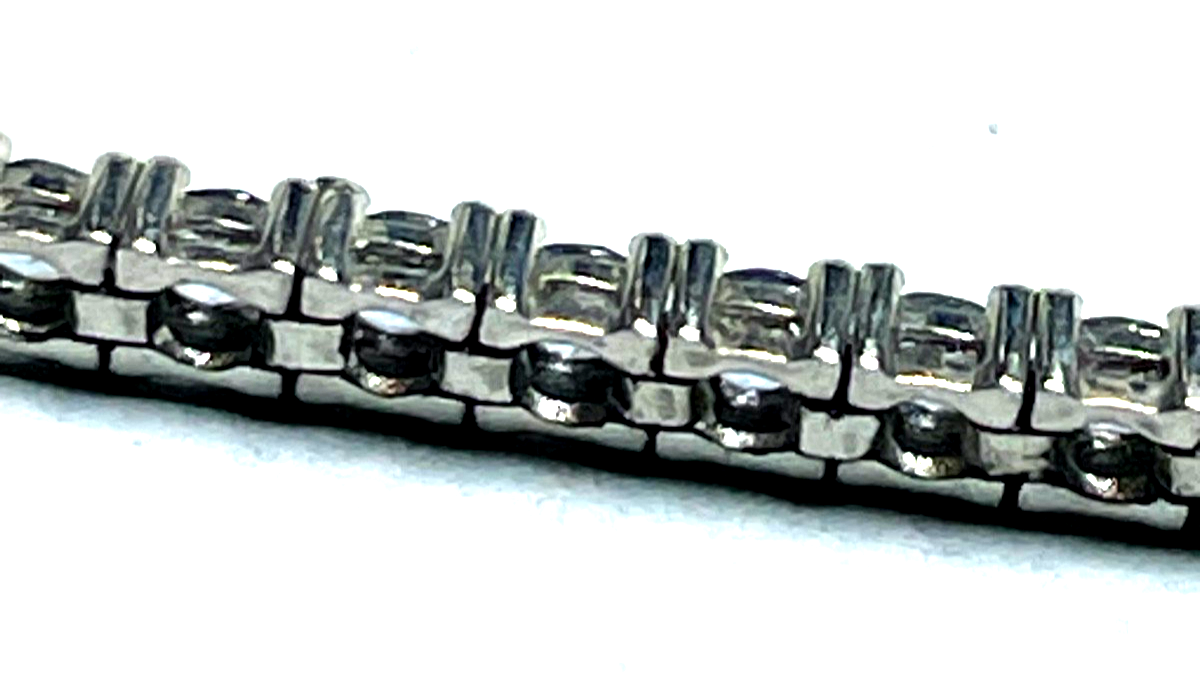 925 Silber Harry Ivens Tennisarmband mit Tansanit L 18 cm B 3 mm sehr gepflegt3