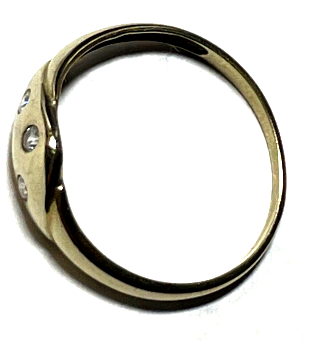 Modernes Design 333 Gold 8 K Ring 3x Weißtopas Ø 18 mm RG 57 Juwelier gepflegt4