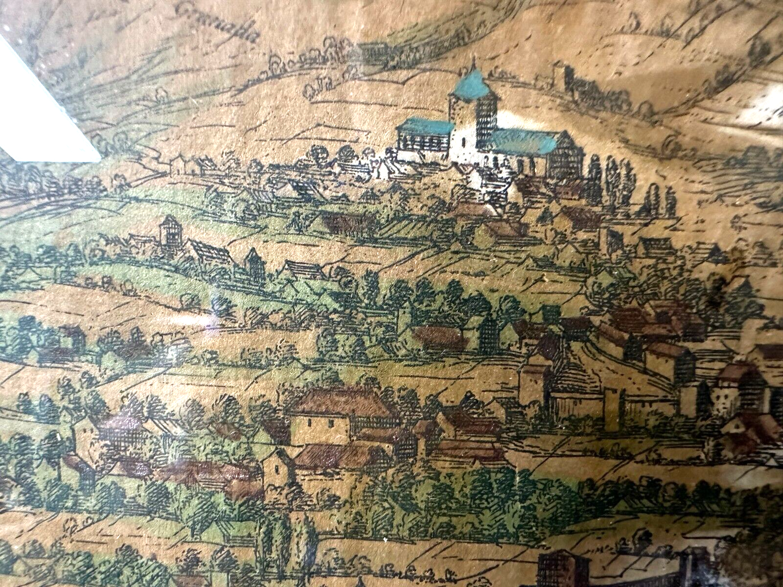 nach Georg Hoefnagel um 1575 - Ansicht von Loja Spanien - Kupferstich koloriert11