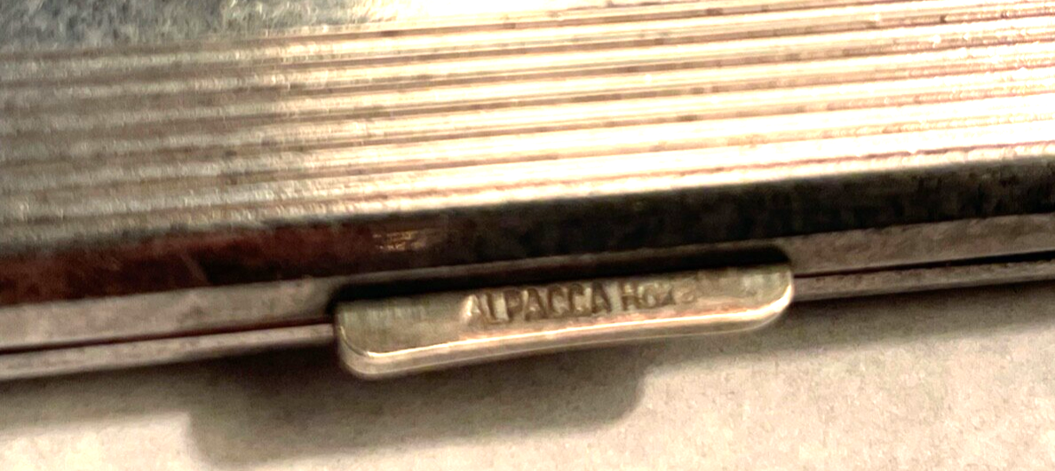 Antik Zigarettenetui Zigaretten Etui Hoka Alpacca Initialen W E oder E W 30er J4