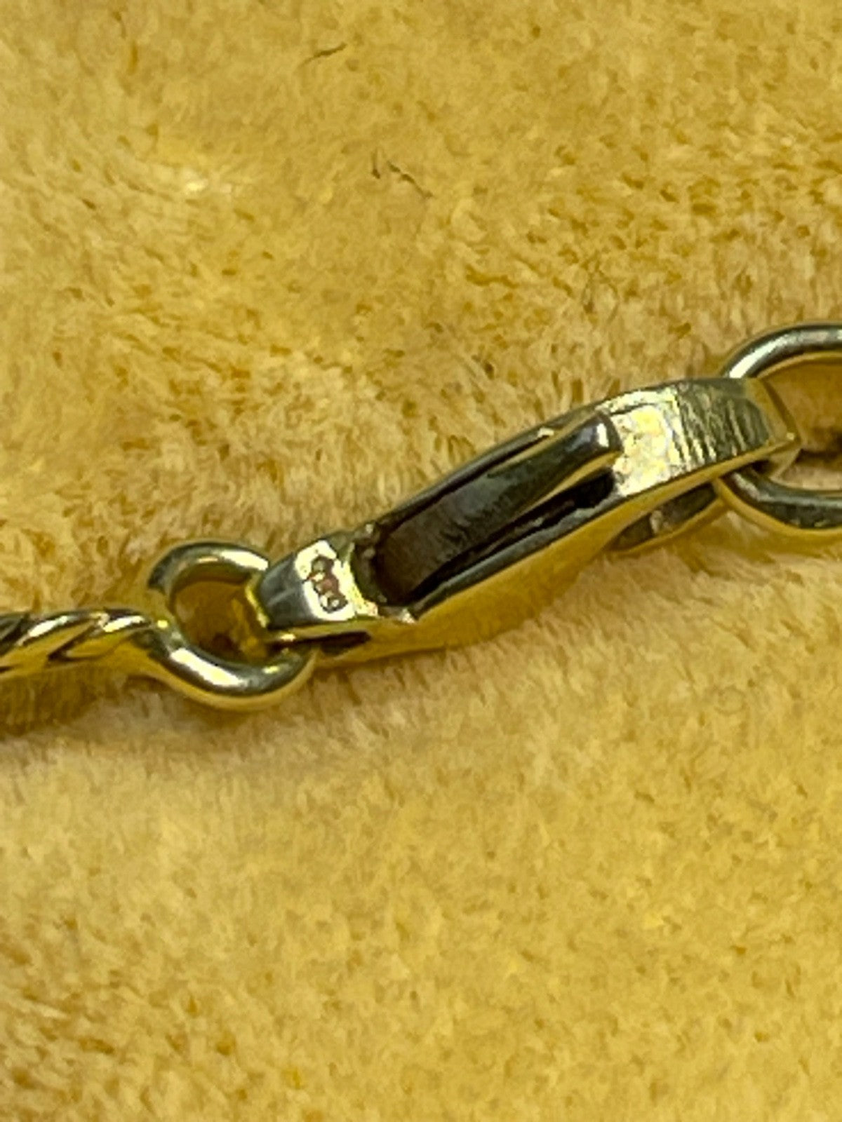 Solide 585 Gold 14 K Kette Collier Goldkette 5 Diamanten 0,06ct 43,5cm Juwelier3