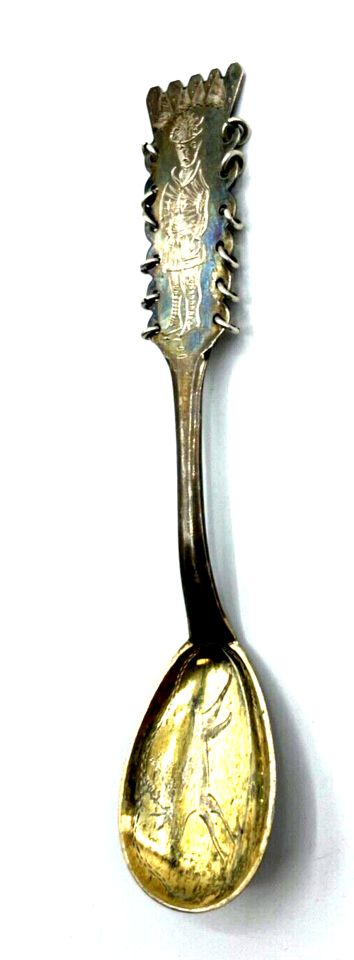 Vintage Copenhagen Löffel Silber Bolidensilver Samen Motiv Silver Spoon Sweden 32