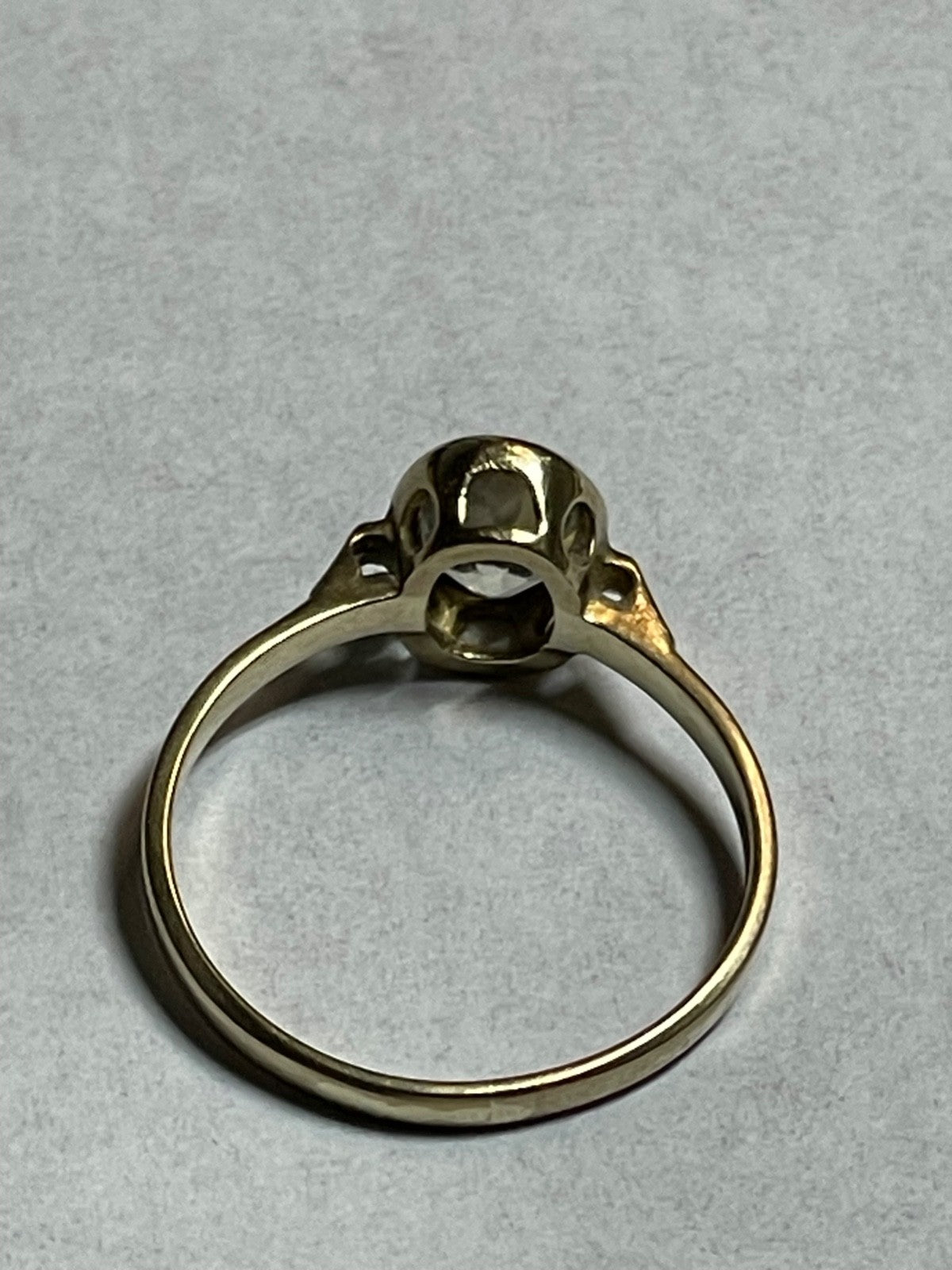 Vintage Design 333 Gold 8 K Ring Turmalin Ø 17 mm RG 54 Juwelier gebraucht3