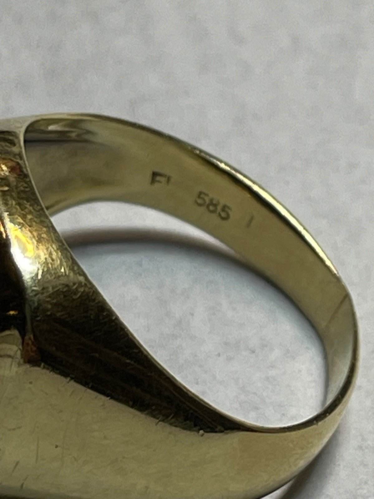 585 Gold 14 K Herrenring Ring Siegelring Lapislazuli Tafel Ø 20 mm RG 63 klassik11