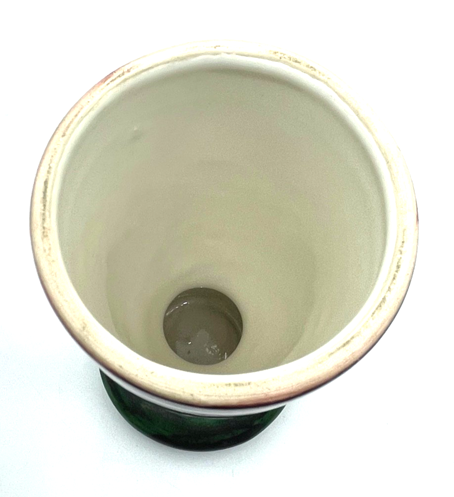 Vintage Art Pottery Kerzenhalter Leuchter Frau in Tracht Handbemalt H 21 cm8