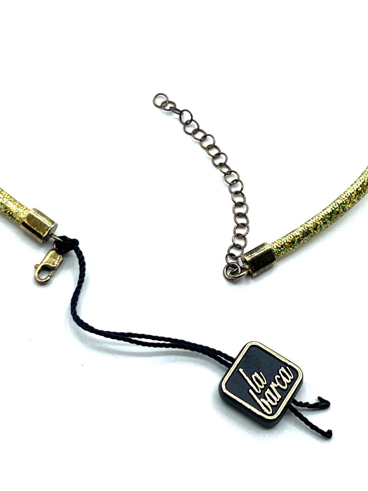 Omegareif La Barca 925 Silber vergoldet + Mesh Collier opalisierend  L 45 + 5 cm2
