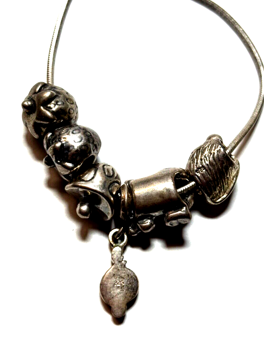 6 verschiedene 925 Silber Beads Charm Anhänger Silberanhänger gemischt neu6