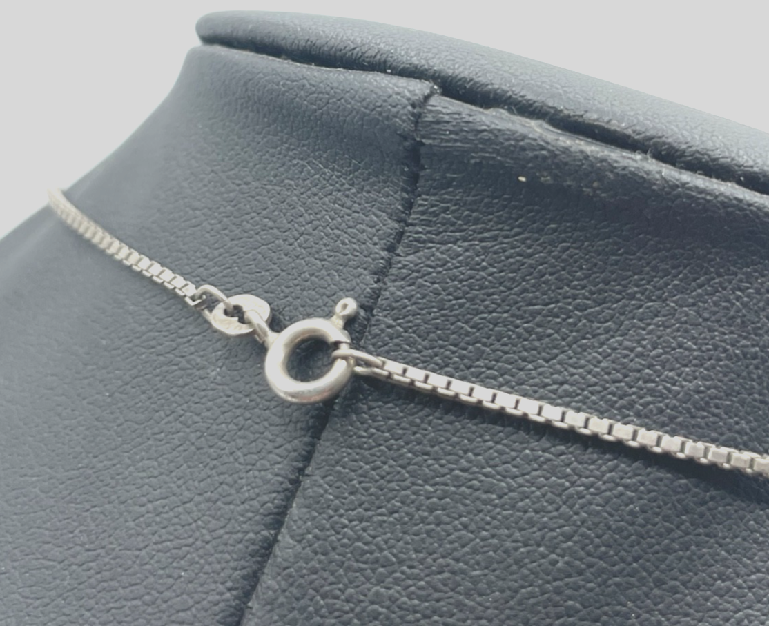 Eleganter kleiner vintage 835 Silber Filigransilber  Anhänger + Venezianer Kette2